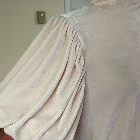 Free People Cream Claudia Velvet Top US L - Picture 6 of 6